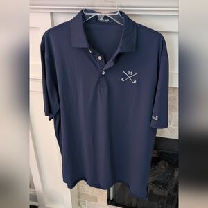 Southern Marsh Navy Polo with Crossed Golf Clubs Logo